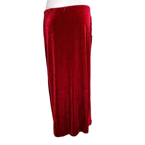 Fashion Nova Red Velvet Maxi Skirt size 2x - Picture 3 of 5